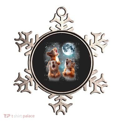 3 Squirrel Moon Howling Squirrel Head Funny Ornament