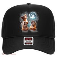 3 Squirrel Moon Howling Squirrel Head Funny Hat thumb 0