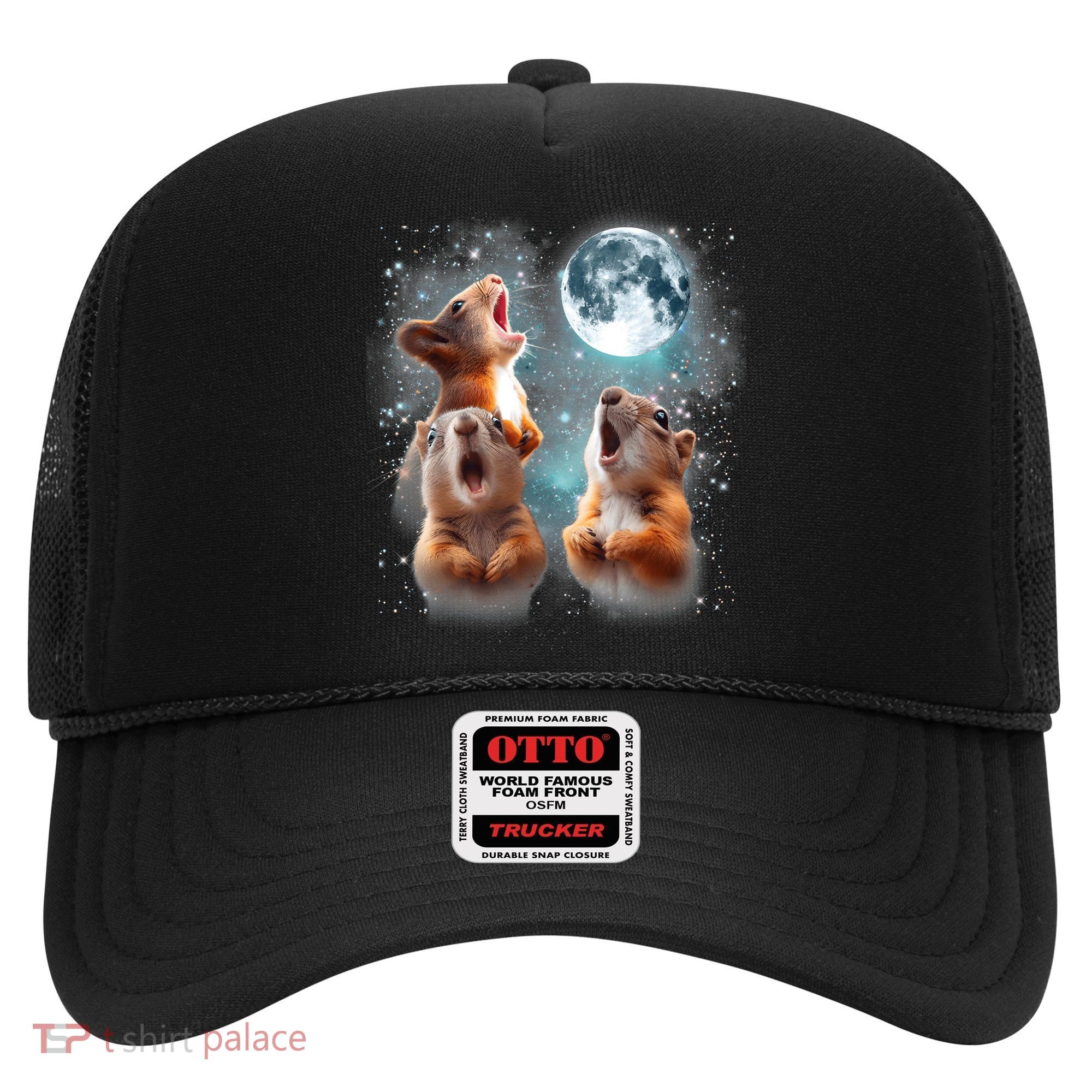 3 Squirrel Moon Howling Squirrel Head Funny Hat
