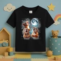 3 Squirrel Moon Howling Squirrel Head Funny Toddler T-Shirt thumb 3