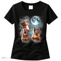 3 Squirrel Moon Howling Squirrel Head Funny Women's T-Shirt thumb 0