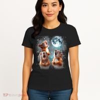 3 Squirrel Moon Howling Squirrel Head Funny Women's T-Shirt thumb 4