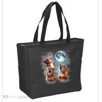 3 Squirrel Moon Howling Squirrel Head Funny Tote Bag thumb 2