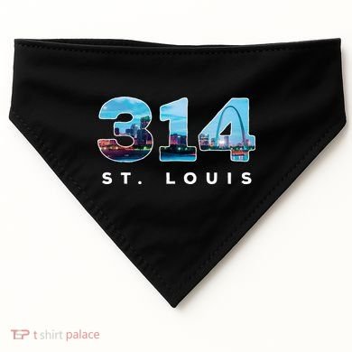 314 Stl Pride St. Louis Area Code USA-Made Doggie Bandana