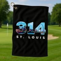 314 Stl Pride St. Louis Area Code Golf Towel thumb 1
