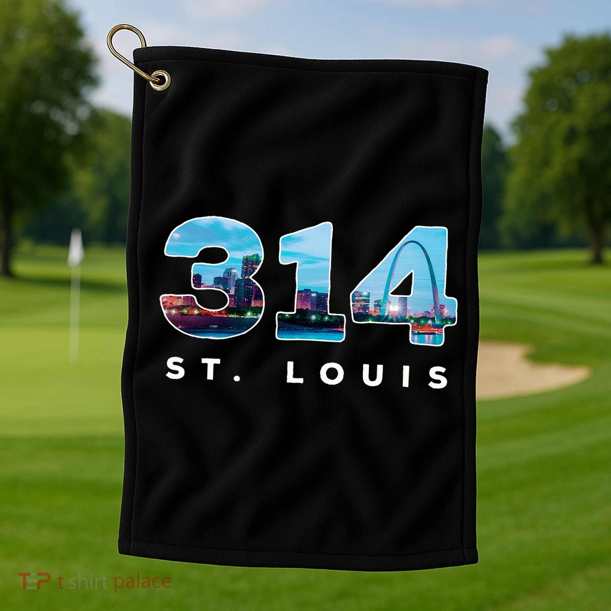 314 Stl Pride St. Louis Area Code Golf Towel