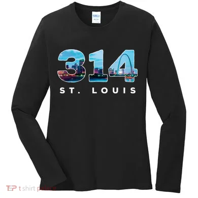 314 Stl Pride St. Louis Area Code Women's Long Sleeve Shirt