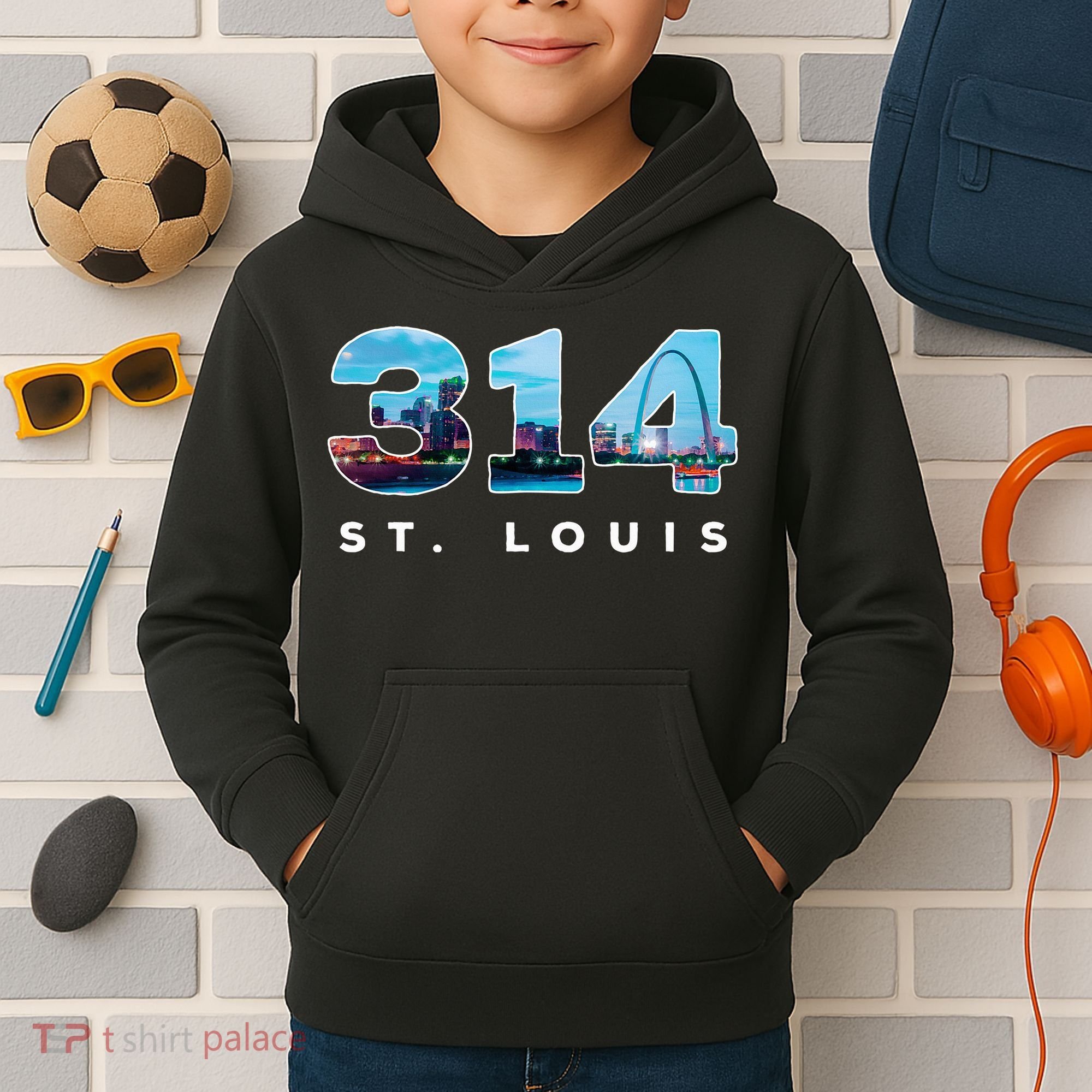 314 Stl Pride St. Louis Area Code Kids Hoodie