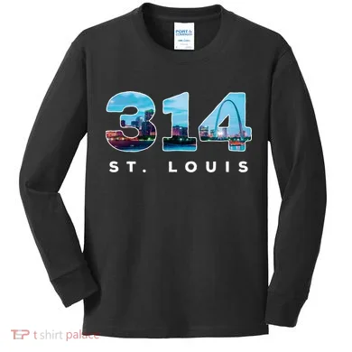 314 Stl Pride St. Louis Area Code Kids Long Sleeve Shirt