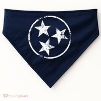 3 Star Tn Flag Graphic White Distressed Tennessee State Flag USA-Made Doggie Bandana thumb 0