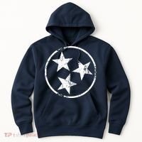 3 Star Tn Flag Graphic White Distressed Tennessee State Flag Hoodie thumb 0