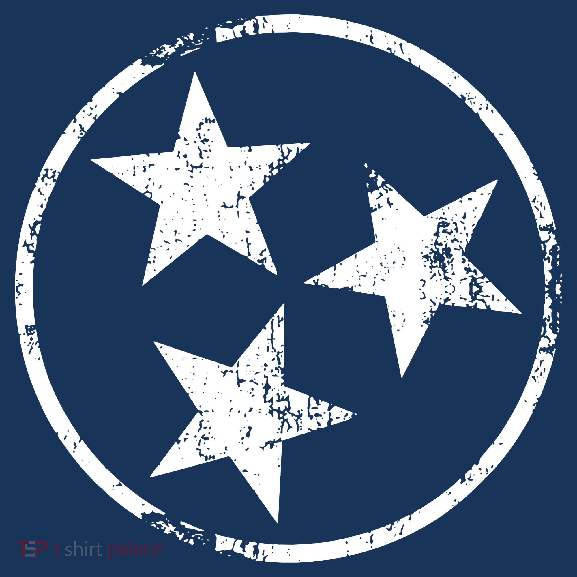 3 Star Tn Flag Graphic White Distressed Tennessee State Flag Mousepad
