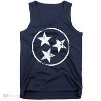 3 Star Tn Flag Graphic White Distressed Tennessee State Flag Tank Top thumb 0