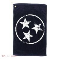 3 Star Tn Flag Graphic White Distressed Tennessee State Flag Golf Towel thumb 0