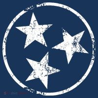 3 Star Tn Flag Graphic White Distressed Tennessee State Flag Golf Towel thumb 3