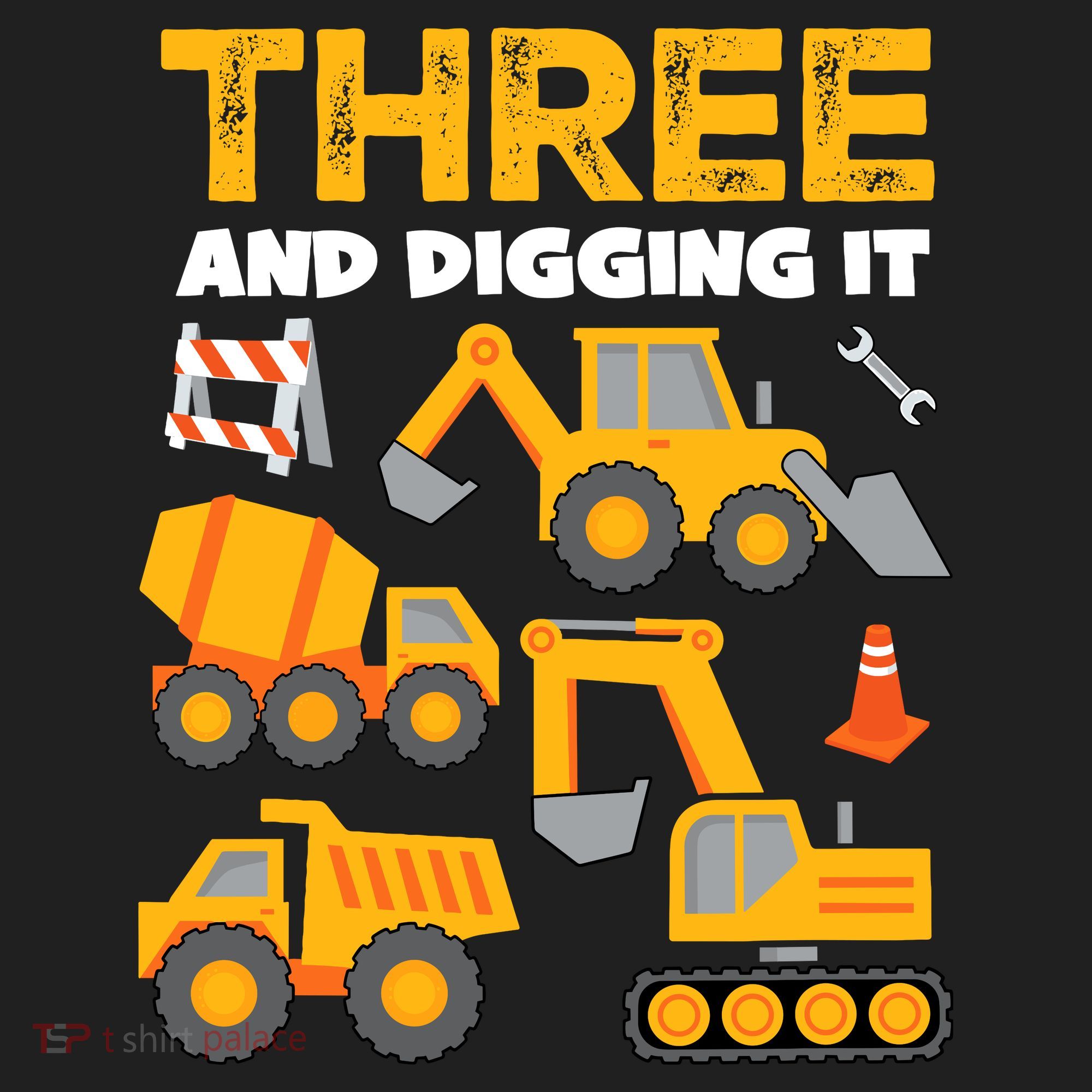 3 Three And Digging It 3rd Birthday Boy Construction Truck Tumbler