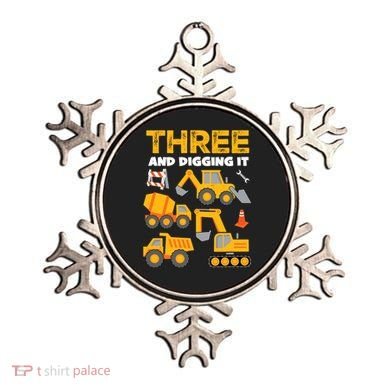 3 Three And Digging It 3rd Birthday Boy Construction Truck Ornament