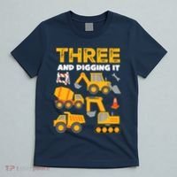 3 Three And Digging It 3rd Birthday Boy Construction Truck T-Shirt thumb 5