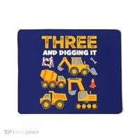 3 Three And Digging It 3rd Birthday Boy Construction Truck Mousepad thumb 0