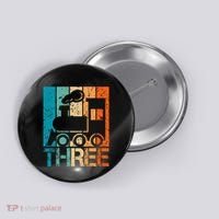 3rd Train Birthday 3 Year Old 3yr Birthday Train Button thumb 0