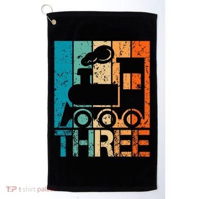 3rd Train Birthday 3 Year Old 3yr Birthday Train Golf Towel