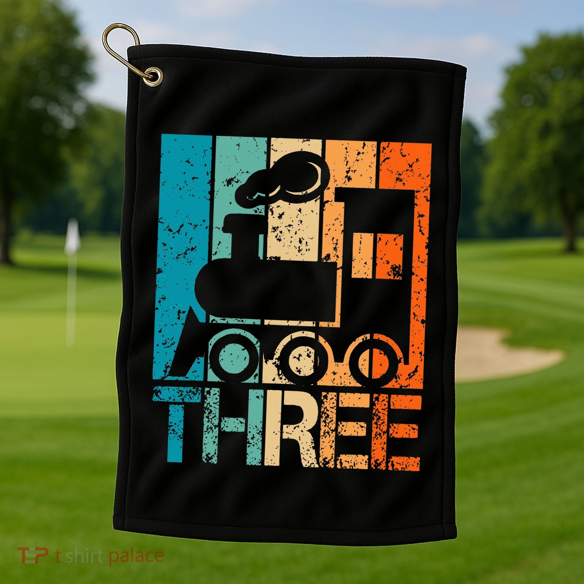 3rd Train Birthday 3 Year Old 3yr Birthday Train Golf Towel