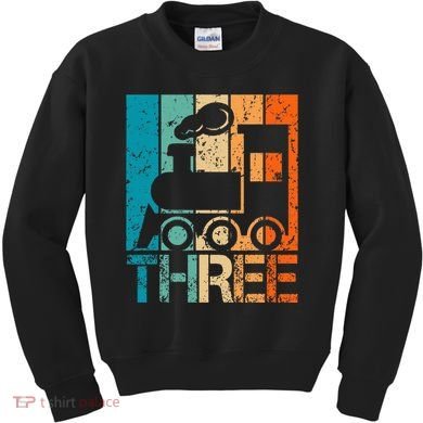 3rd Train Birthday 3 Year Old 3yr Birthday Train Kids Sweatshirt