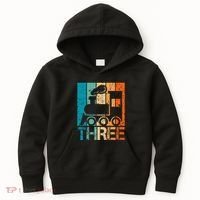 3rd Train Birthday 3 Year Old 3yr Birthday Train Kids Hoodie thumb 0