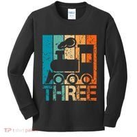 3rd Train Birthday 3 Year Old 3yr Birthday Train Kids Long Sleeve Shirt thumb 0
