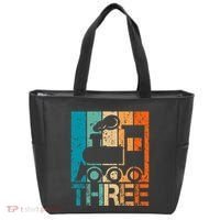 3rd Train Birthday 3 Year Old 3yr Birthday Train Tote Bag thumb 0