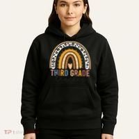 3rd Third Grade Teacher Cute Leopard Rainbow To School Hoodie thumb 5