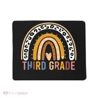 3rd Third Grade Teacher Cute Leopard Rainbow To School Mousepad thumb 0
