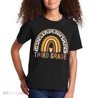 3rd Third Grade Teacher Cute Leopard Rainbow To School Kids T-Shirt thumb 2