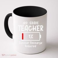 3rd-Grade Teacher Summer Recharge Required Last Day School Coffee Mug thumb 0