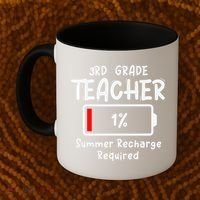 3rd-Grade Teacher Summer Recharge Required Last Day School Coffee Mug thumb 2