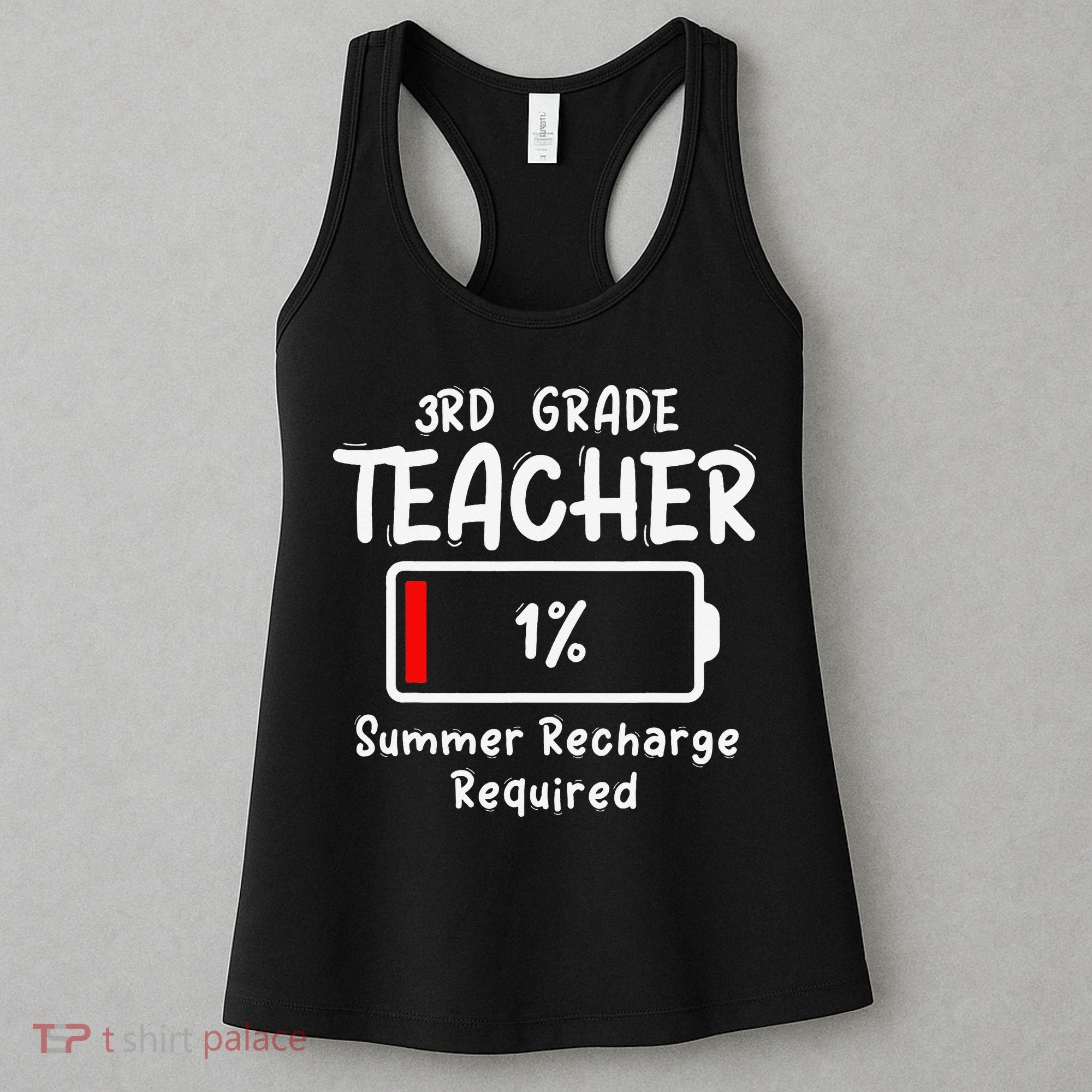 3rd-Grade Teacher Summer Recharge Required Last Day School Women's Tank Top