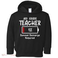 3rd-Grade Teacher Summer Recharge Required Last Day School Toddler Hoodie thumb 0
