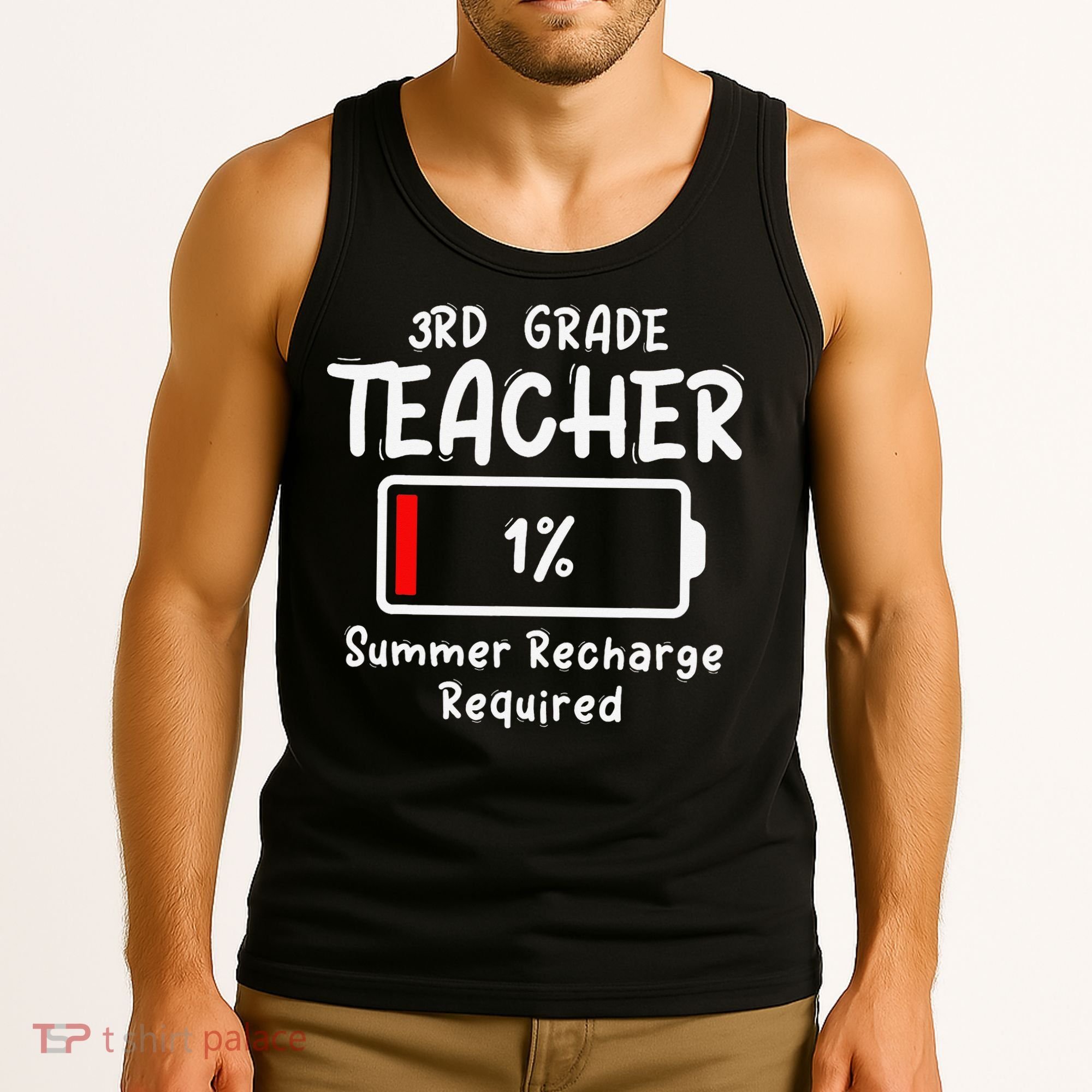 3rd-Grade Teacher Summer Recharge Required Last Day School Tank Top
