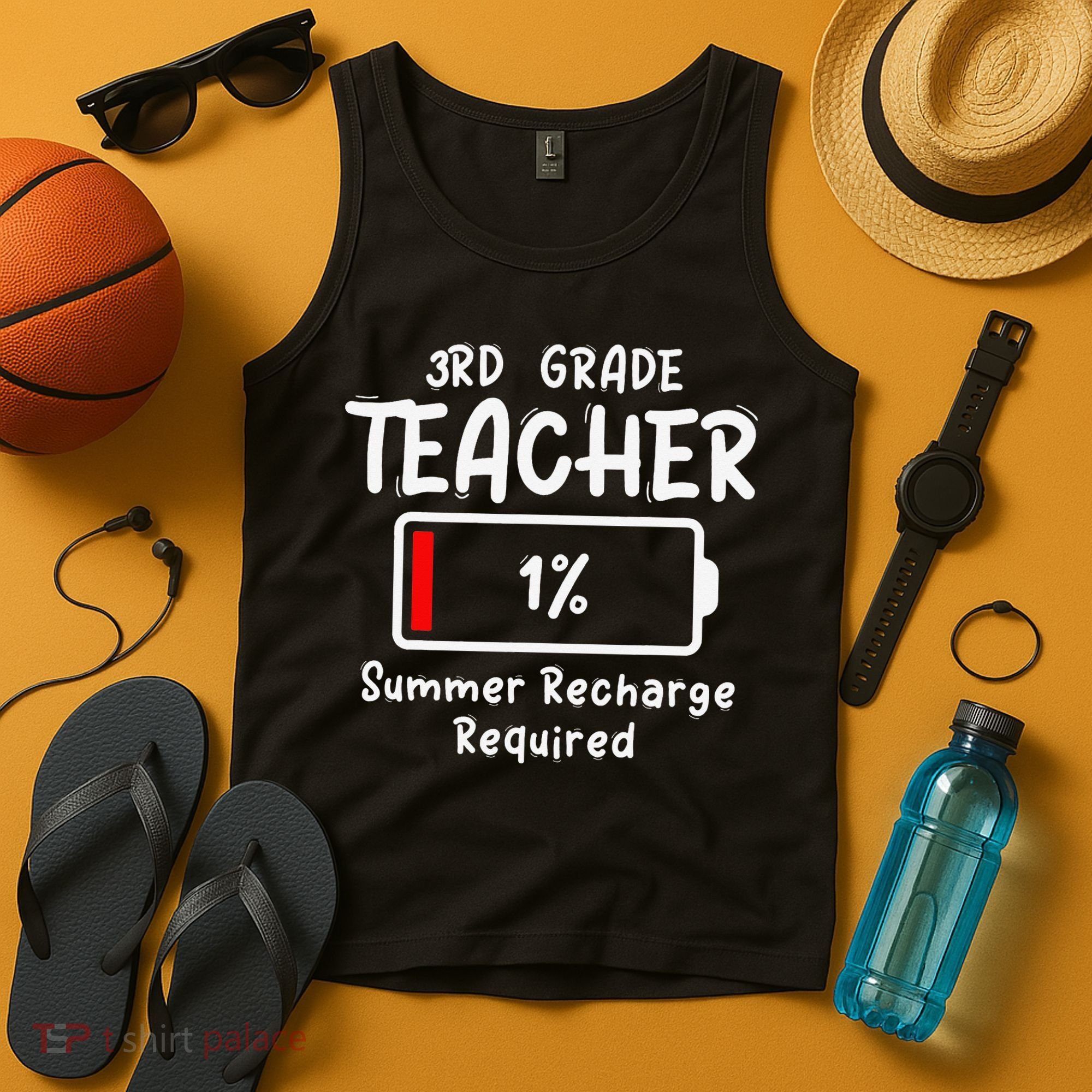 3rd-Grade Teacher Summer Recharge Required Last Day School Tank Top