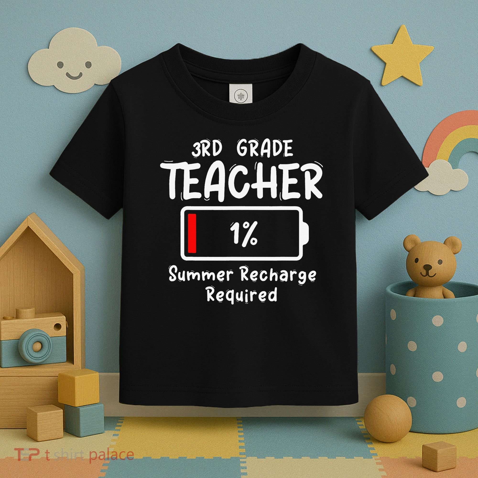 3rd-Grade Teacher Summer Recharge Required Last Day School Toddler T-Shirt