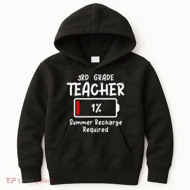 3rd-Grade Teacher Summer Recharge Required Last Day School Kids Hoodie