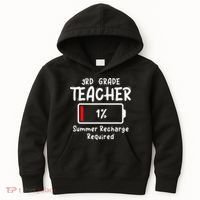 3rd-Grade Teacher Summer Recharge Required Last Day School Kids Hoodie thumb 0