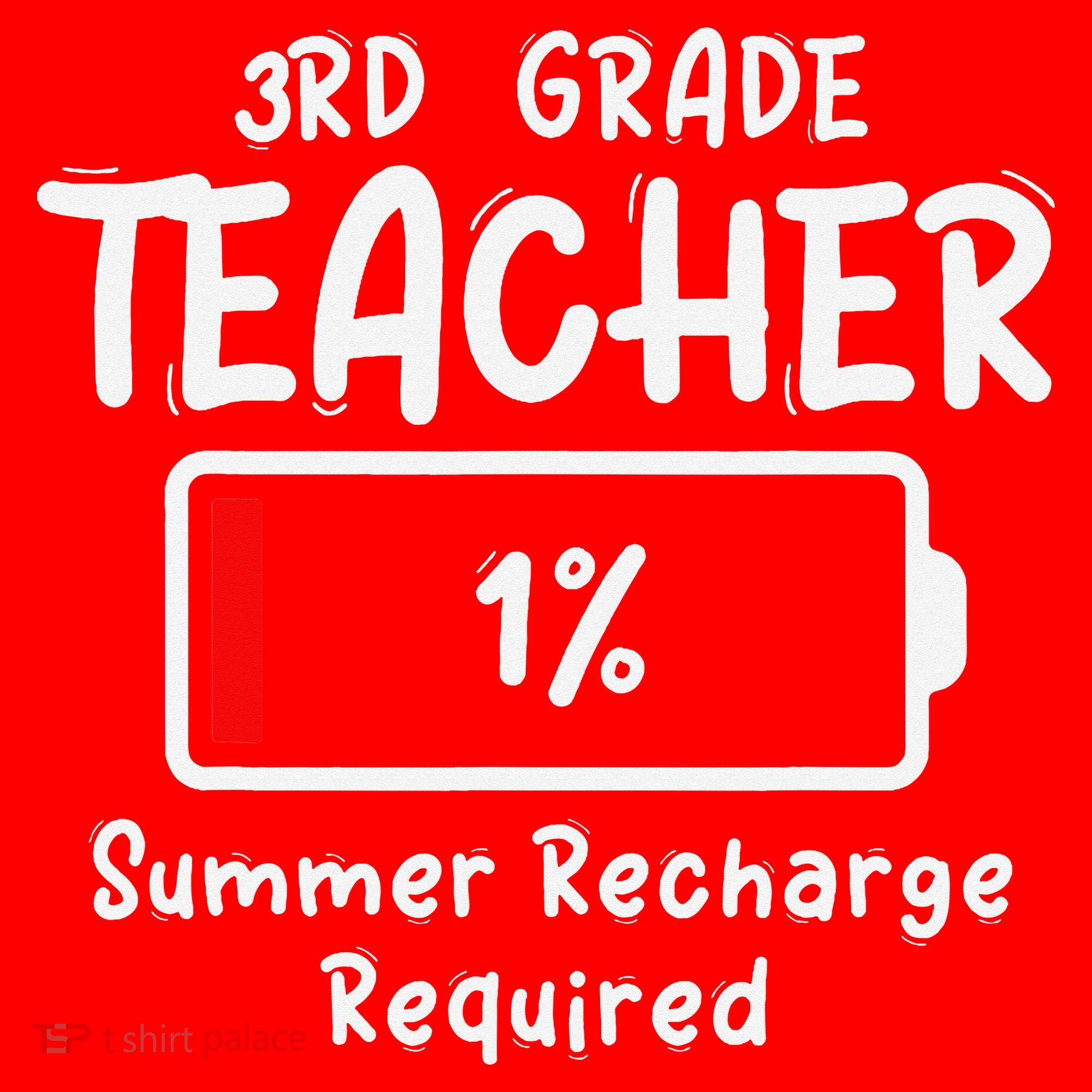 3rd-Grade Teacher Summer Recharge Required Last Day School Santa Hat