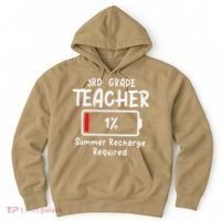 3rd-Grade Teacher Summer Recharge Required Last Day School Hoodie thumb 0