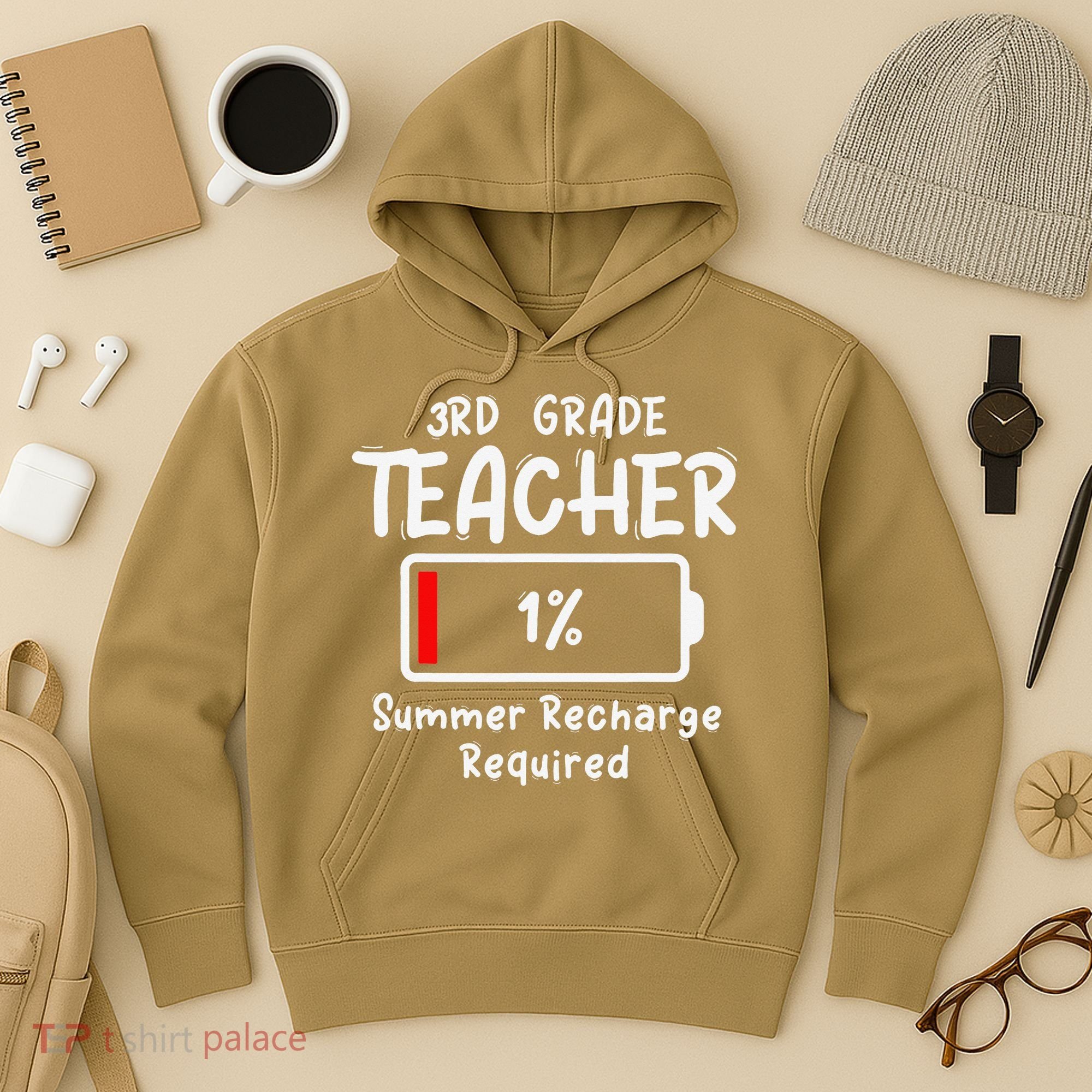 3rd-Grade Teacher Summer Recharge Required Last Day School Hoodie