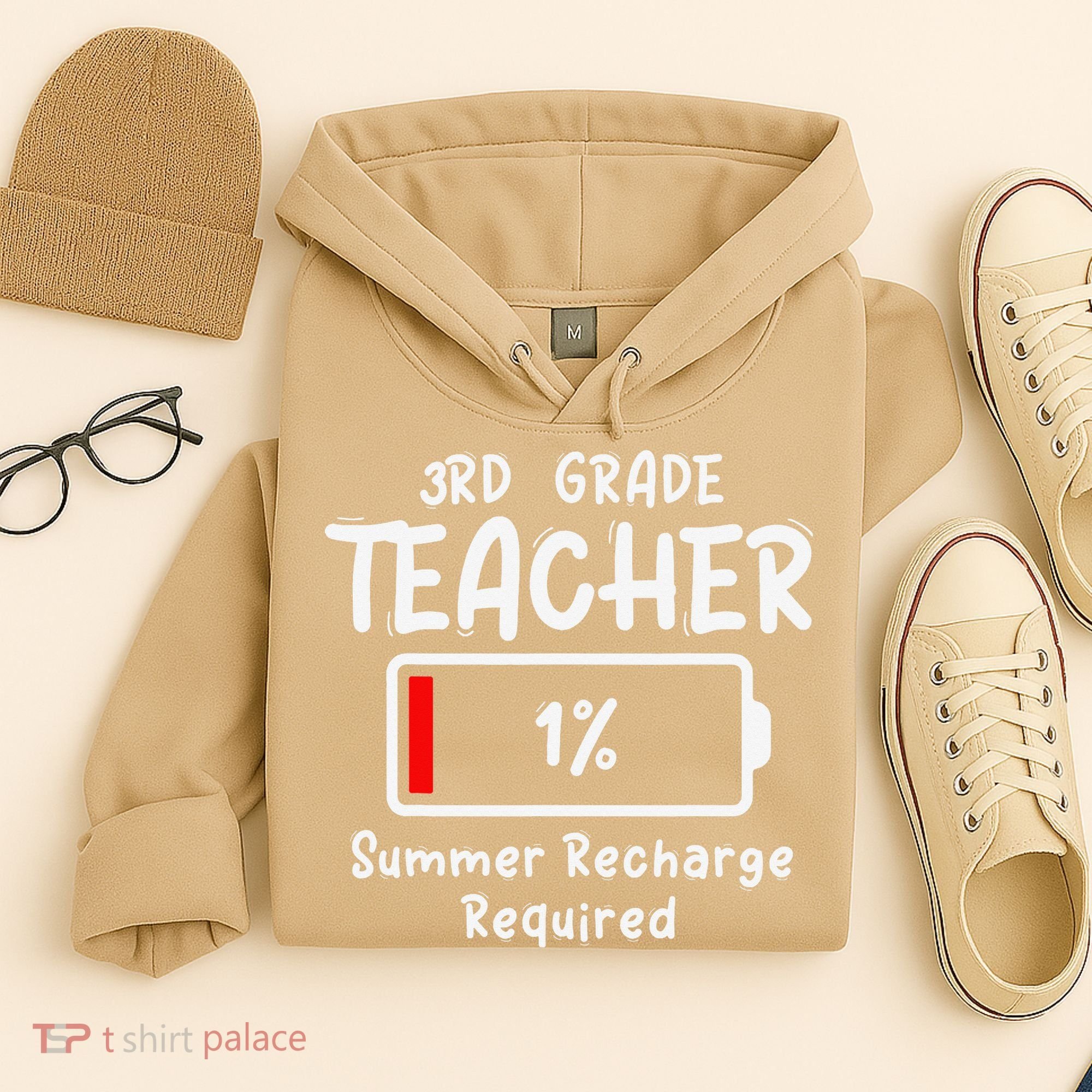 3rd-Grade Teacher Summer Recharge Required Last Day School Hoodie