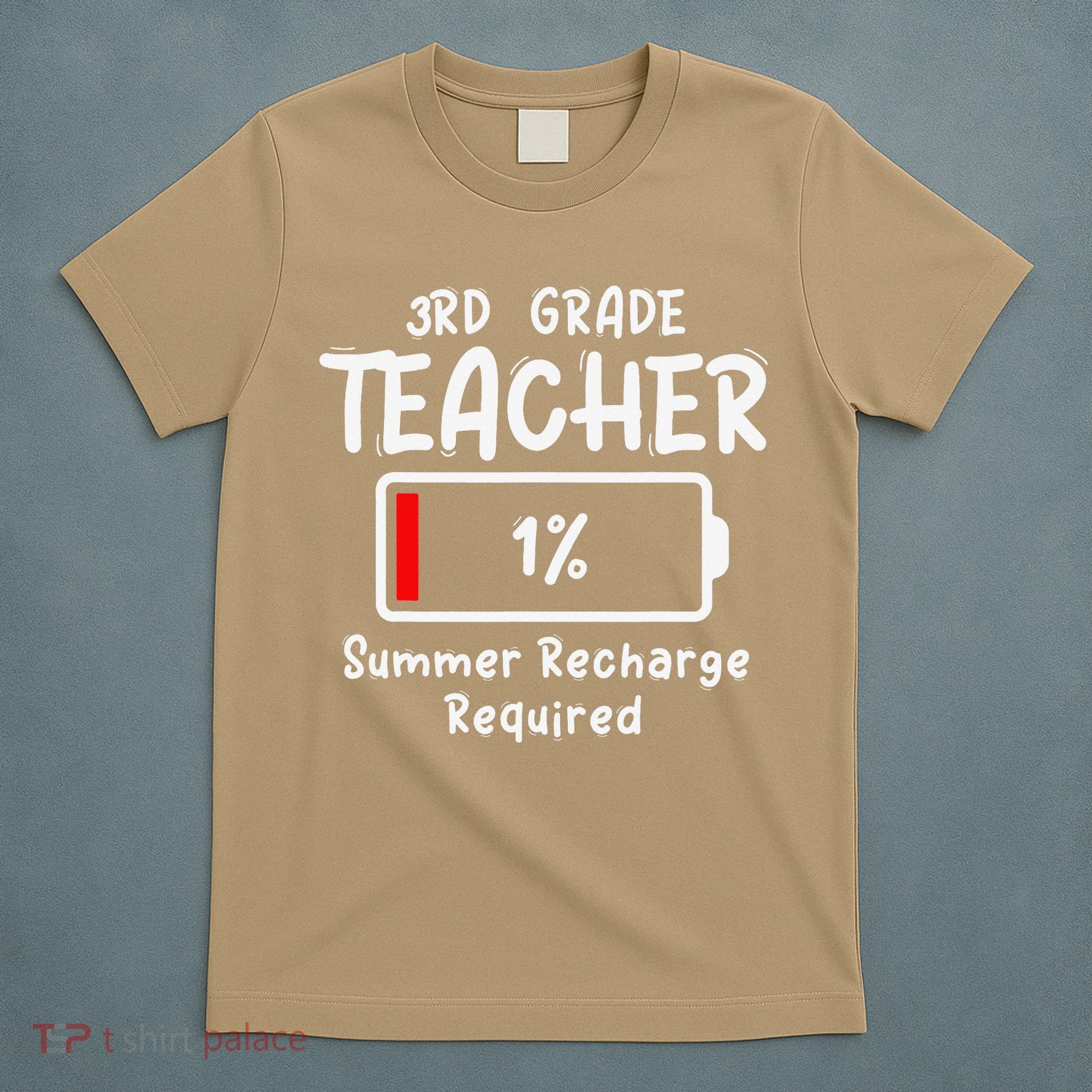 3rd-Grade Teacher Summer Recharge Required Last Day School T-Shirt