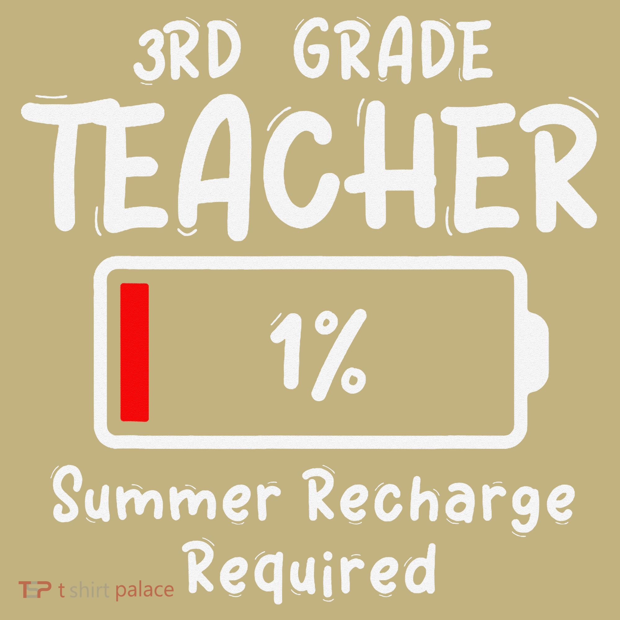 3rd-Grade Teacher Summer Recharge Required Last Day School Kids T-Shirt