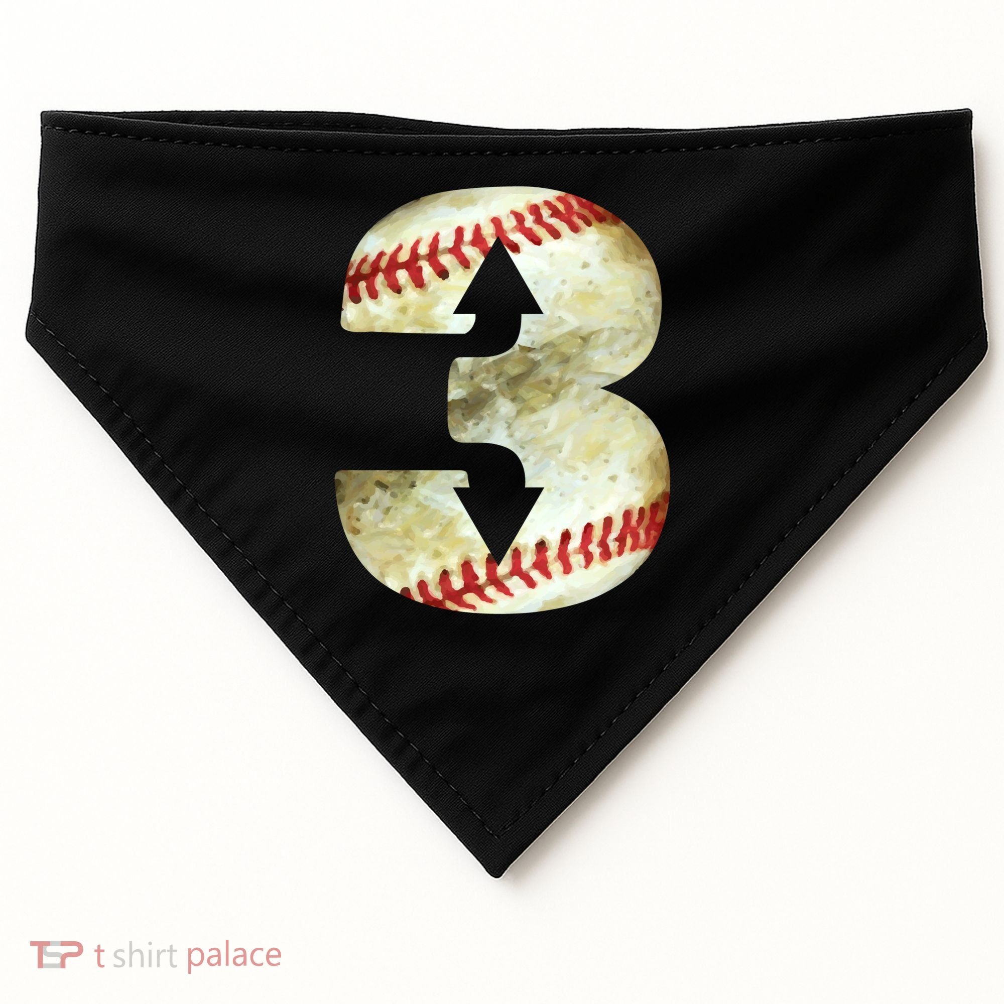 3 Up 3 Down Three Up Three Down Baseball Softball Player Gift USA-Made Doggie Bandana