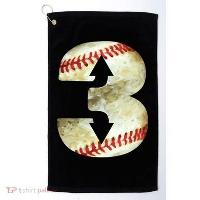 3 Up 3 Down Three Up Three Down Baseball Softball Player Gift Golf Towel